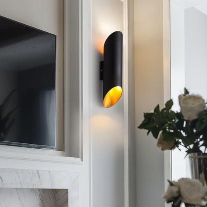 Lucide Quirijn Wall Lamp | Metal & Aluminum | Black & Gold