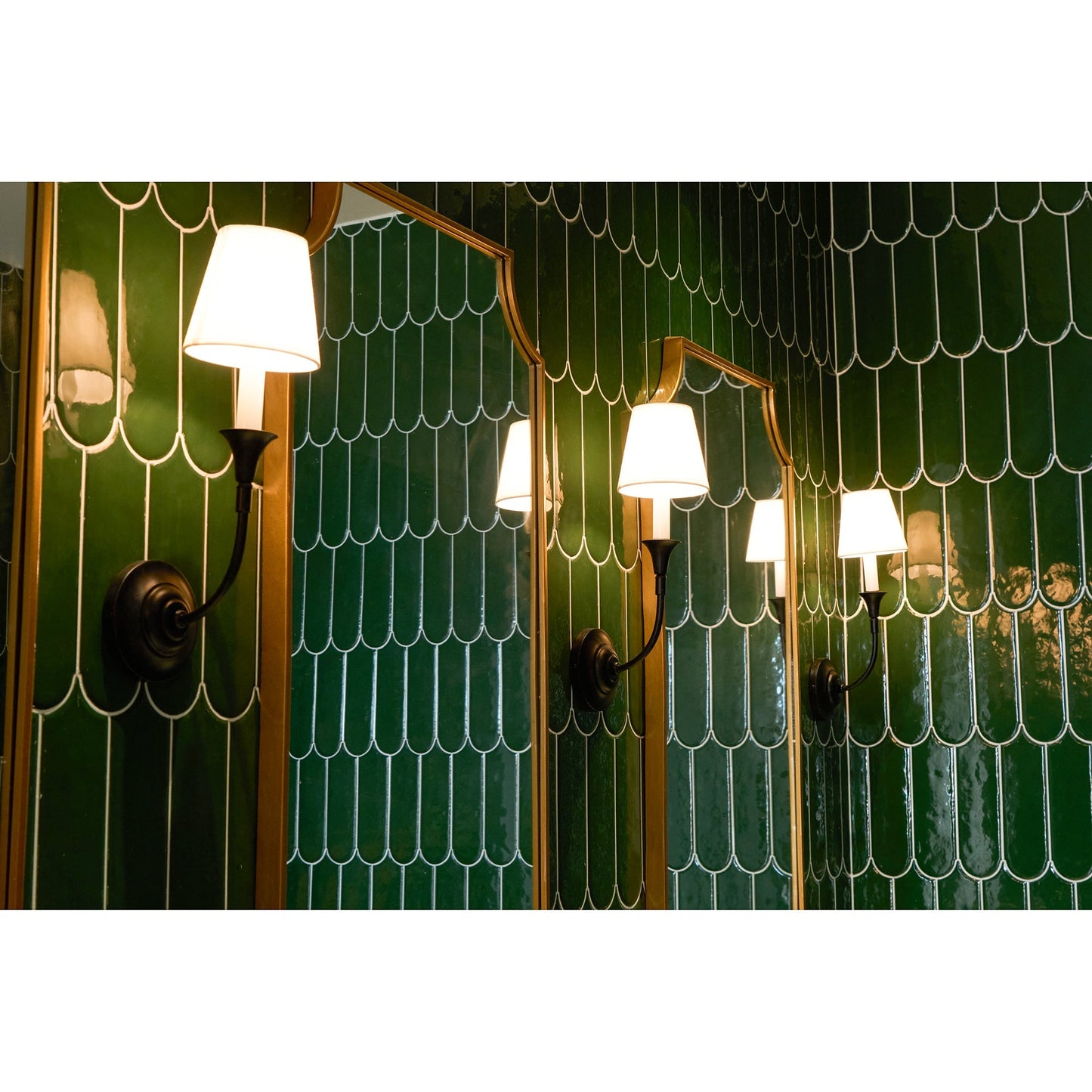Luella Wall Lamp | Fabric & Metal | Black, Aged Gold, White