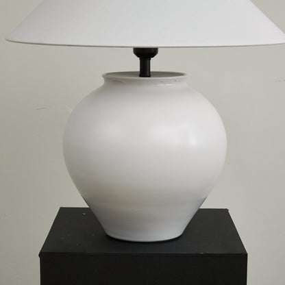 Luma Table Lamp | Ceramic & Fabric | White