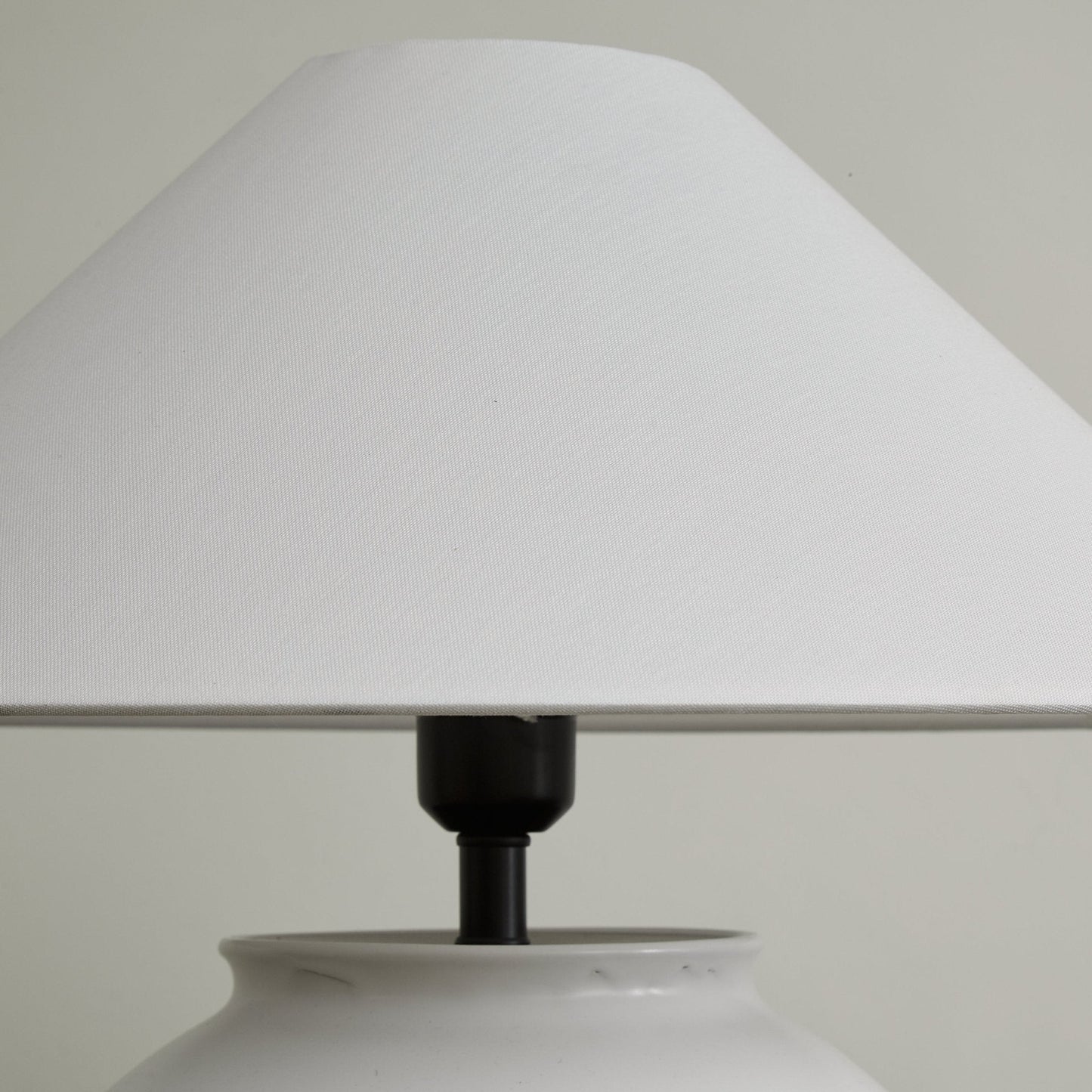 Luma Table Lamp | Ceramic & Fabric | White