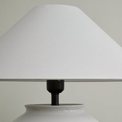 Luma Table Lamp | Ceramic & Fabric | White