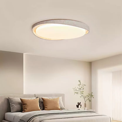 Lumen Arc Ceiling Light | Yellow Travertine | White