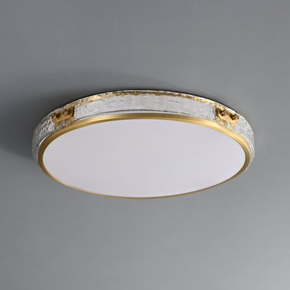 Luminara Ceiling Lamp | Brass & Glass | White Shade