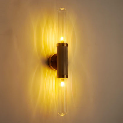 Luminous Wall Sconce | Gold Metal & Glass | Set of 2