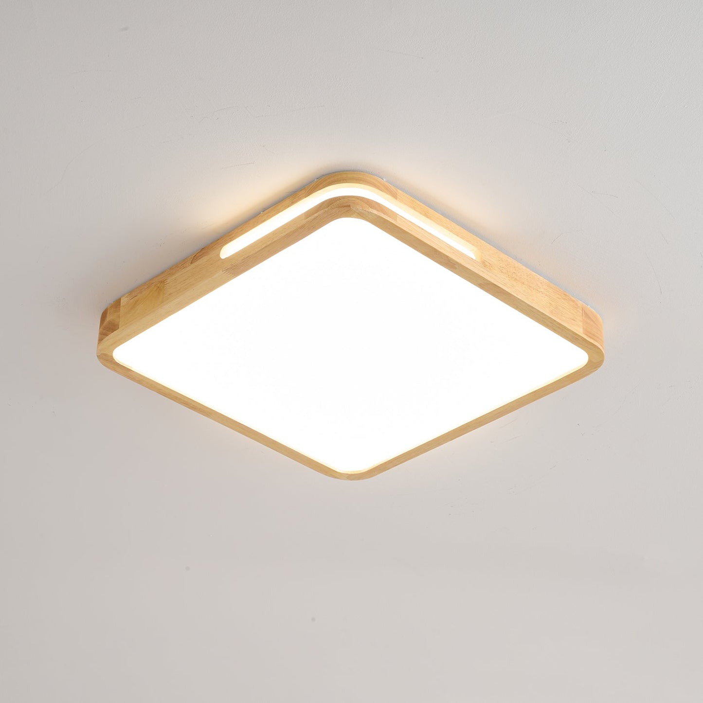 Lumis Halo Ceiling Light | Modern LED | Walnut Wood, White