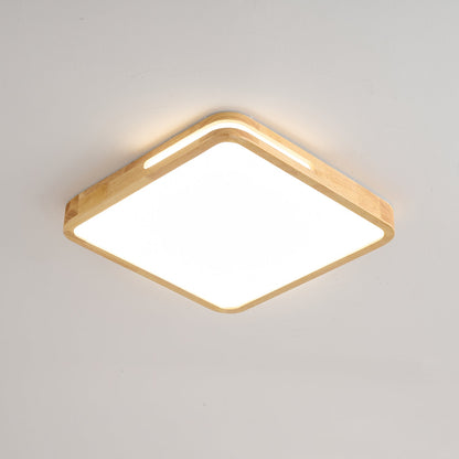 Lumis Halo Ceiling Light | Modern LED | Walnut Wood, White