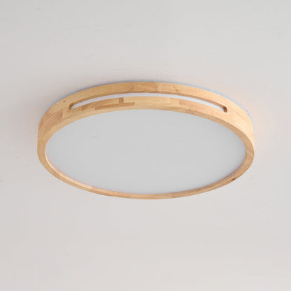 Lumis Halo Ceiling Light | Modern LED | Walnut Wood, White