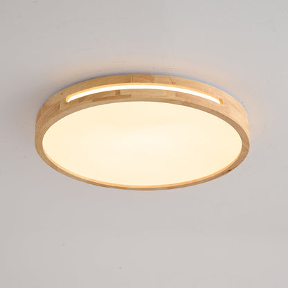 Lumis Halo Ceiling Light | Modern LED | Walnut Wood, White