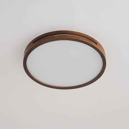 Lumis Halo Ceiling Light | Modern LED | Walnut Wood, White