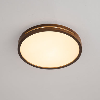 Lumis Halo Ceiling Light | Modern LED | Walnut Wood, White