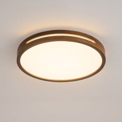 Lumis Halo Ceiling Light | Modern LED | Walnut Wood, White