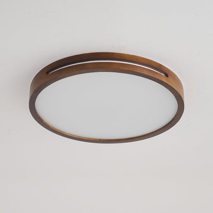 Lumis Halo Ceiling Light | Modern LED | Walnut Wood, White
