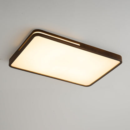 Lumis Halo Ceiling Light | Modern LED | Walnut Wood, White