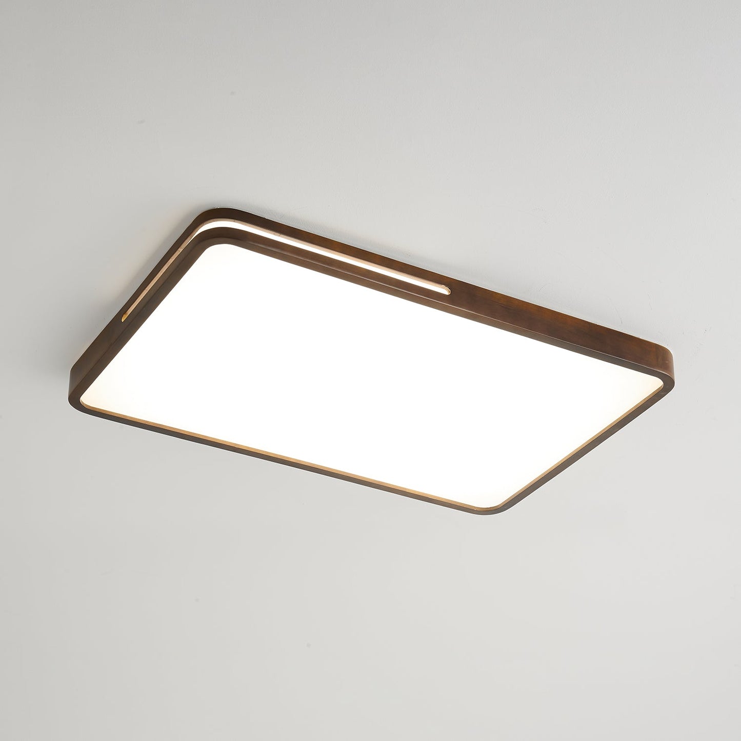 Lumis Halo Ceiling Light | Modern LED | Walnut Wood, White