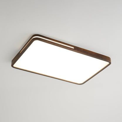 Lumis Halo Ceiling Light | Modern LED | Walnut Wood, White