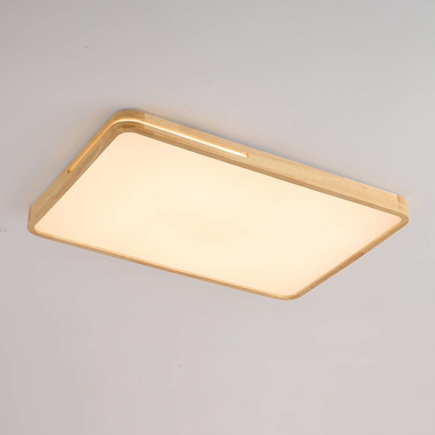 Lumis Halo Ceiling Light | Modern LED | Walnut Wood, White