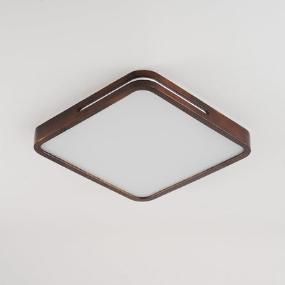 Lumis Halo Ceiling Light | Modern LED | Walnut Wood, White