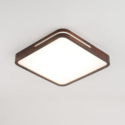 Lumis Halo Ceiling Light | Modern LED | Walnut Wood, White