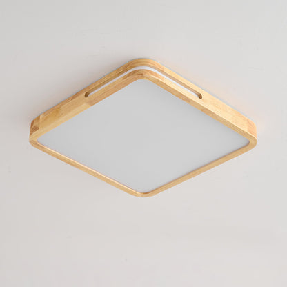 Lumis Halo Ceiling Light | Modern LED | Walnut Wood, White