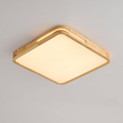 Lumis Halo Ceiling Light | Modern LED | Walnut Wood, White