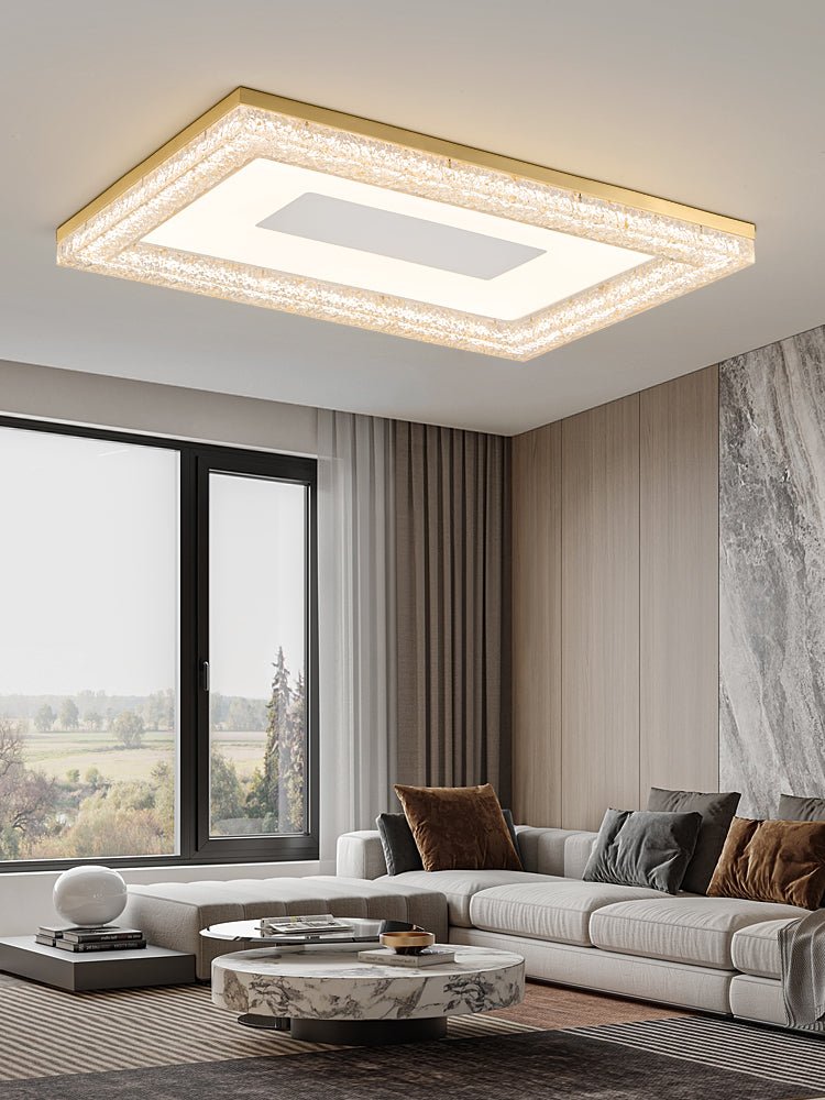 Lumora Resin Ceiling Light | Resin & Metal | Gold, Black, Clear
