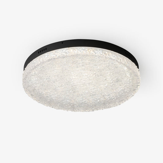 Crystalia Resin Ceiling Light | Black Iron Frame | Clear Shade