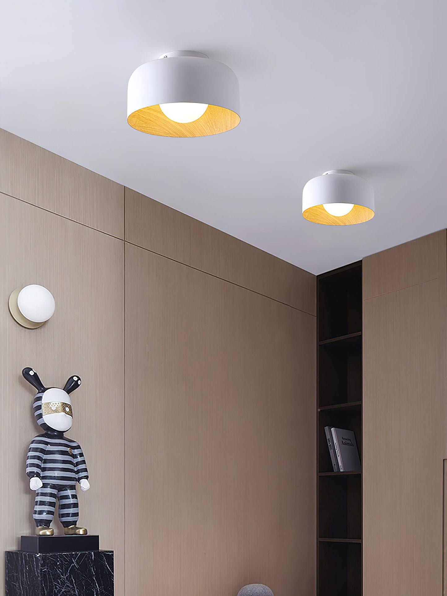Lumosphere Ceiling Light | Metal, Glass | Wood Grain Hydrographics