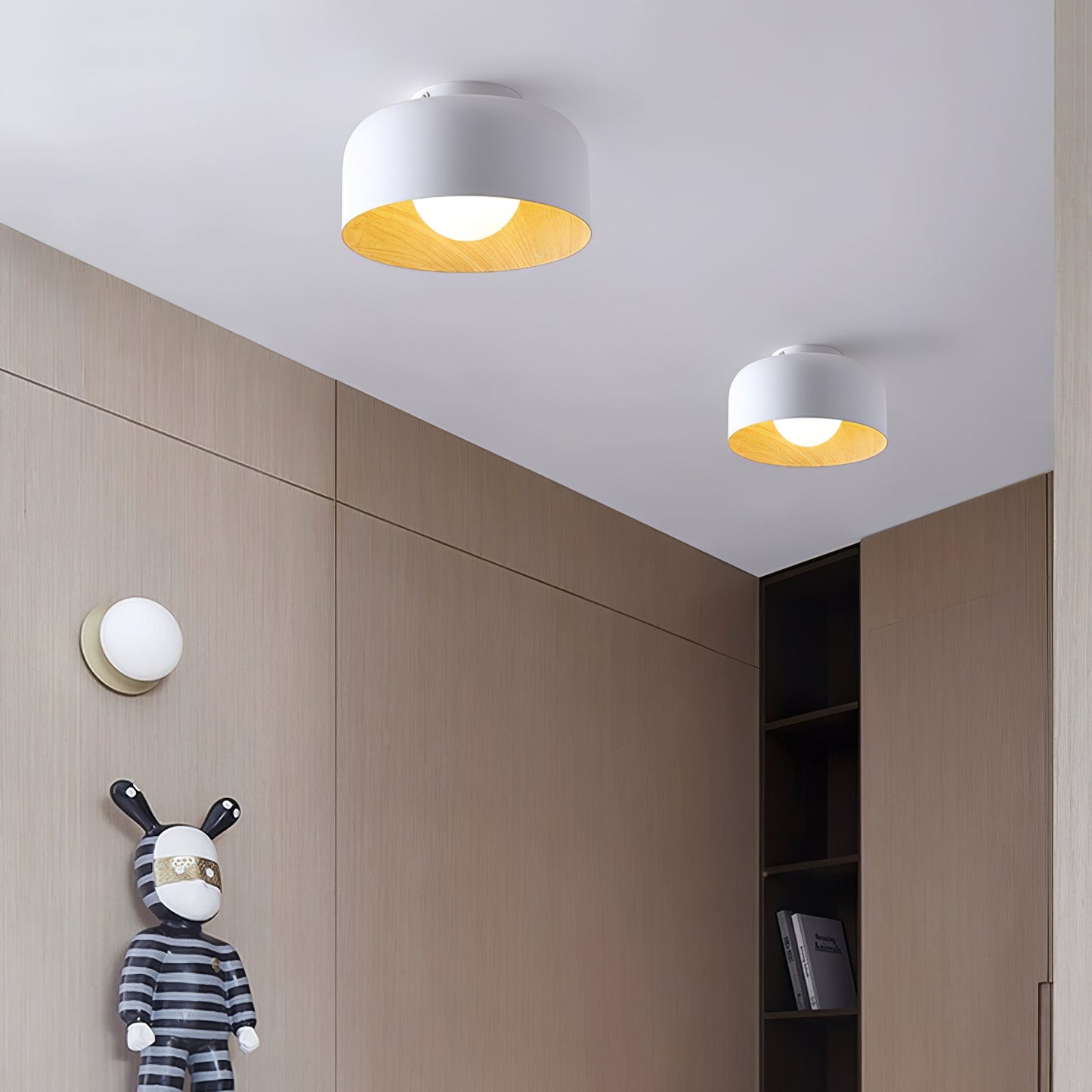 Lumosphere Ceiling Light | Metal, Glass | Wood Grain Hydrographics