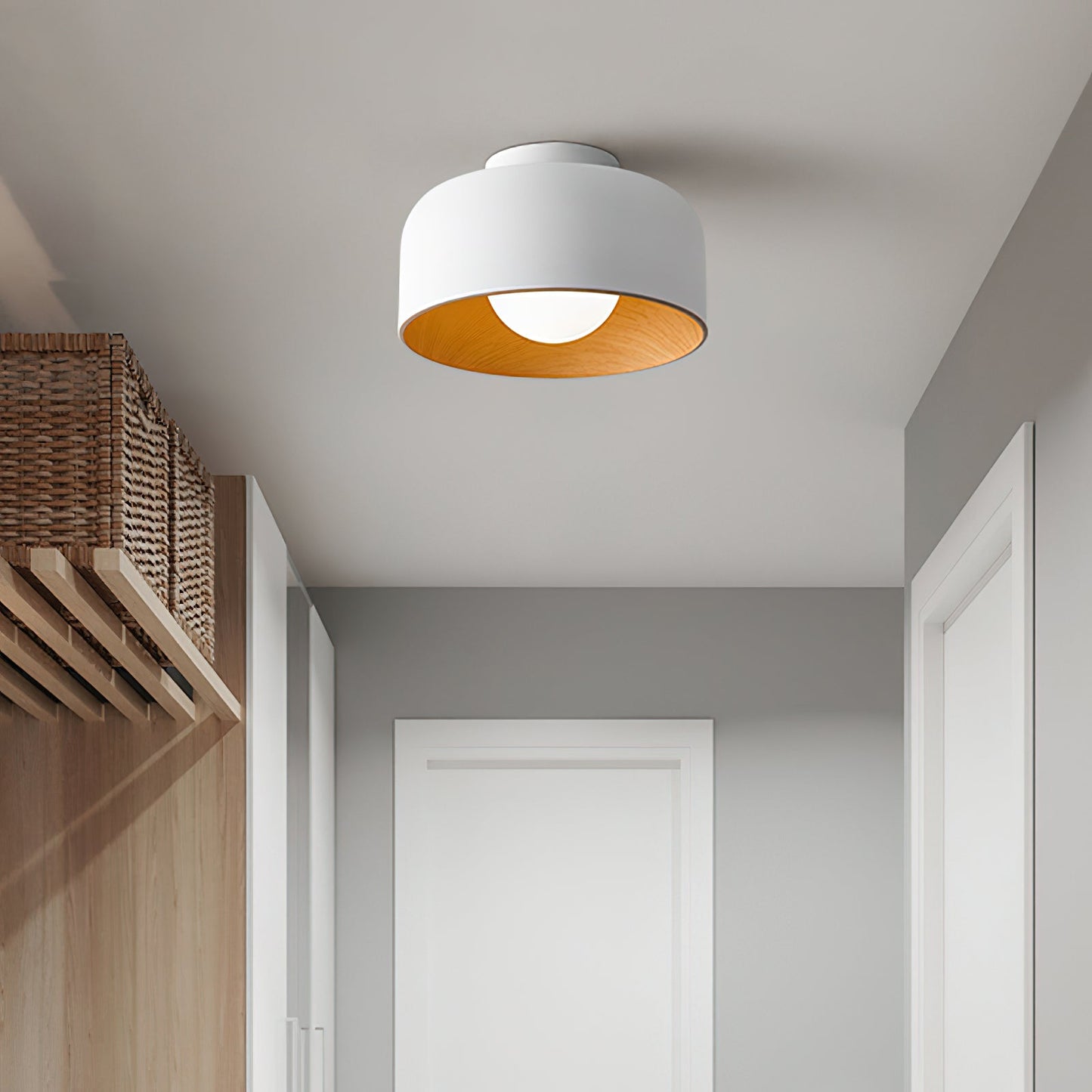 Lumosphere Ceiling Light | Metal, Glass | Wood Grain Hydrographics