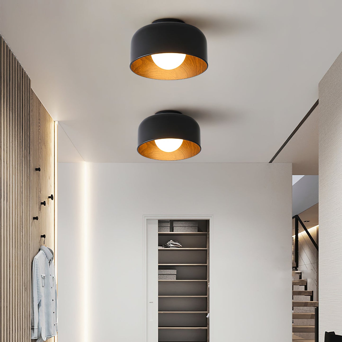 Lumosphere Ceiling Light | Metal, Glass | Wood Grain Hydrographics