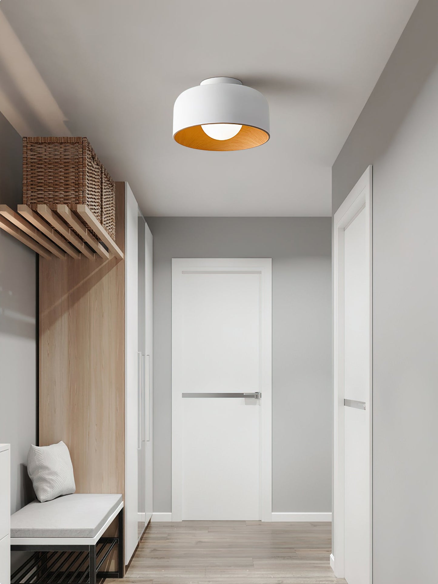 Lumosphere Ceiling Light | Metal, Glass | Wood Grain Hydrographics