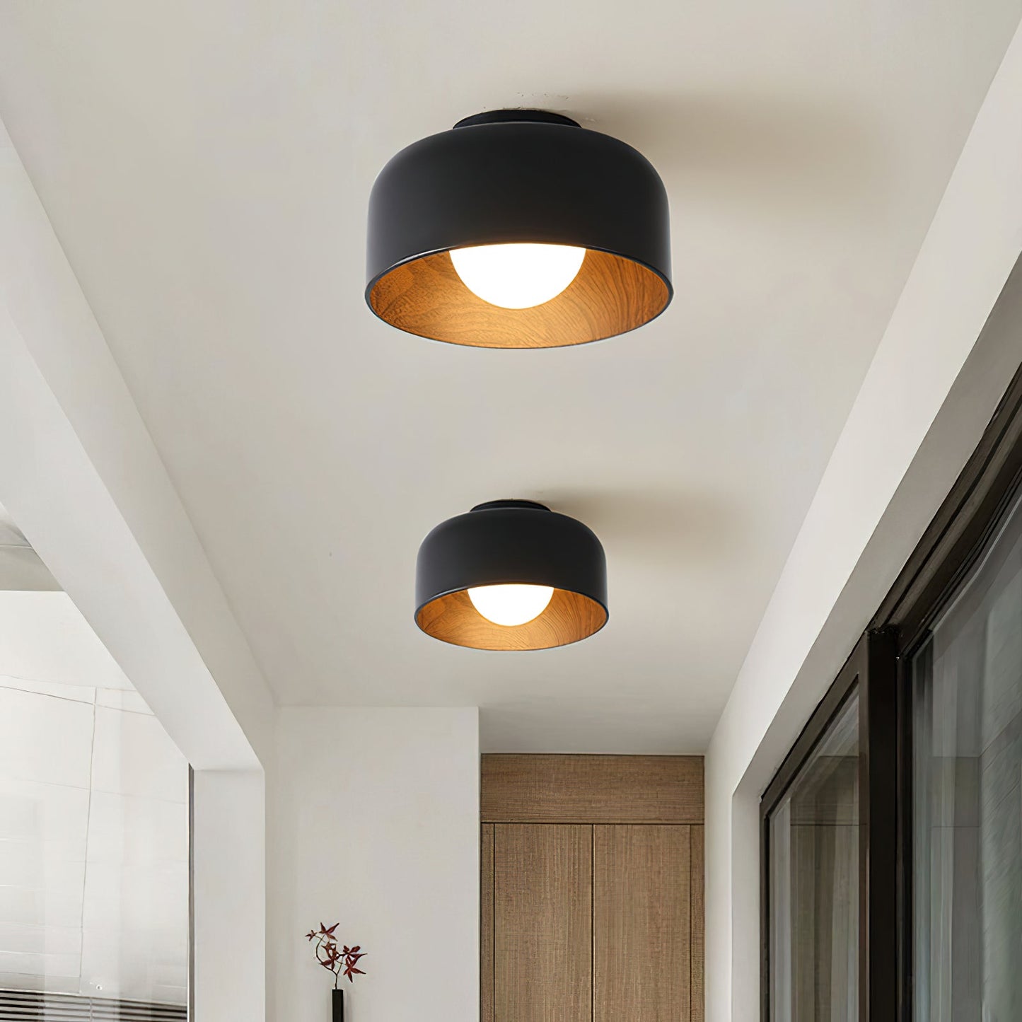 Lumosphere Ceiling Light | Metal, Glass | Wood Grain Hydrographics