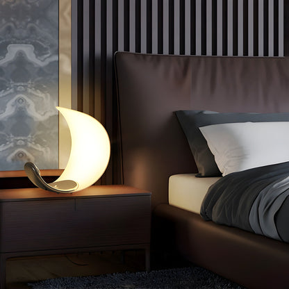 Luna Flow Table Lamp | Metal | Chrome, White