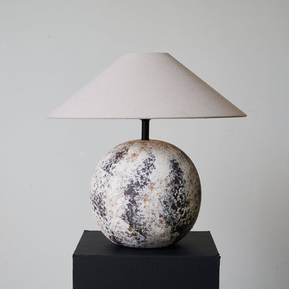 Luna Terra Table Lamp | Ceramic Base | Black and White