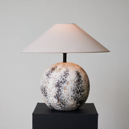 Luna Terra Table Lamp | Ceramic Base | Black and White