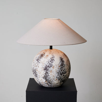 Luna Terra Table Lamp | Ceramic Base | Black and White