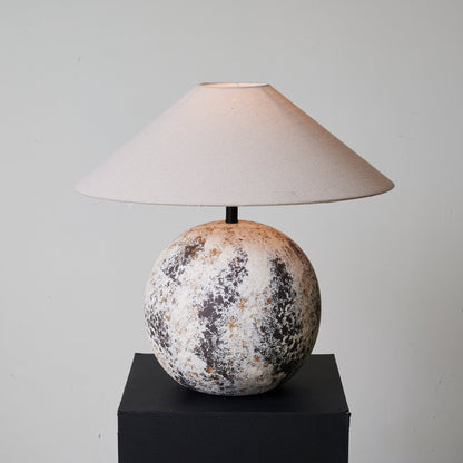 Luna Terra Table Lamp | Ceramic Base | Black and White
