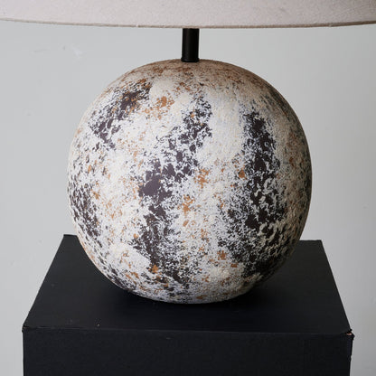 Luna Terra Table Lamp | Ceramic Base | Black and White