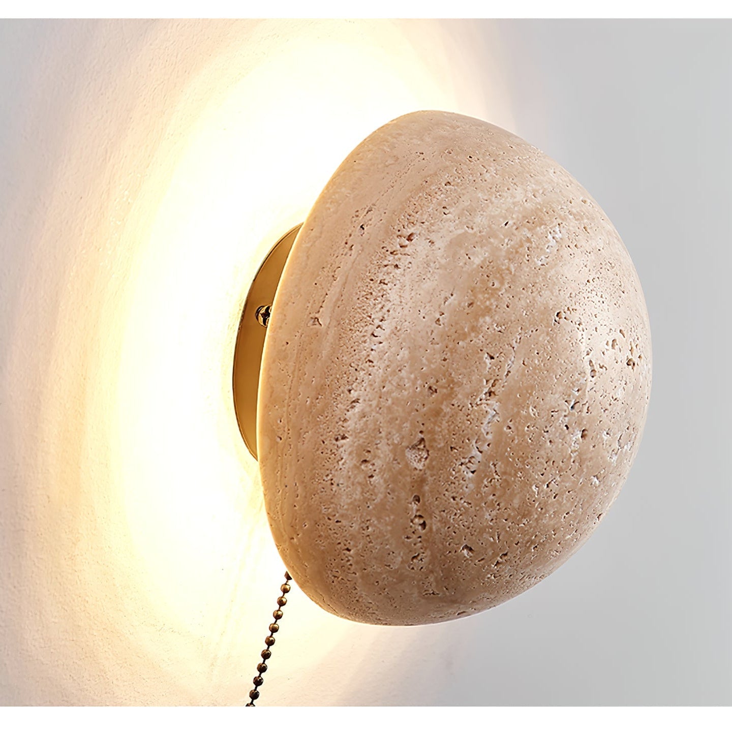 Luna Wall Light | Travertine | Yellow