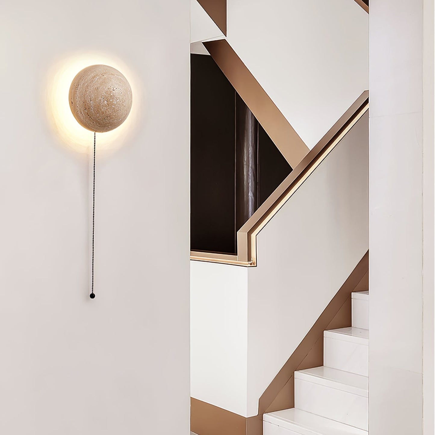 Luna Wall Light | Travertine | Yellow
