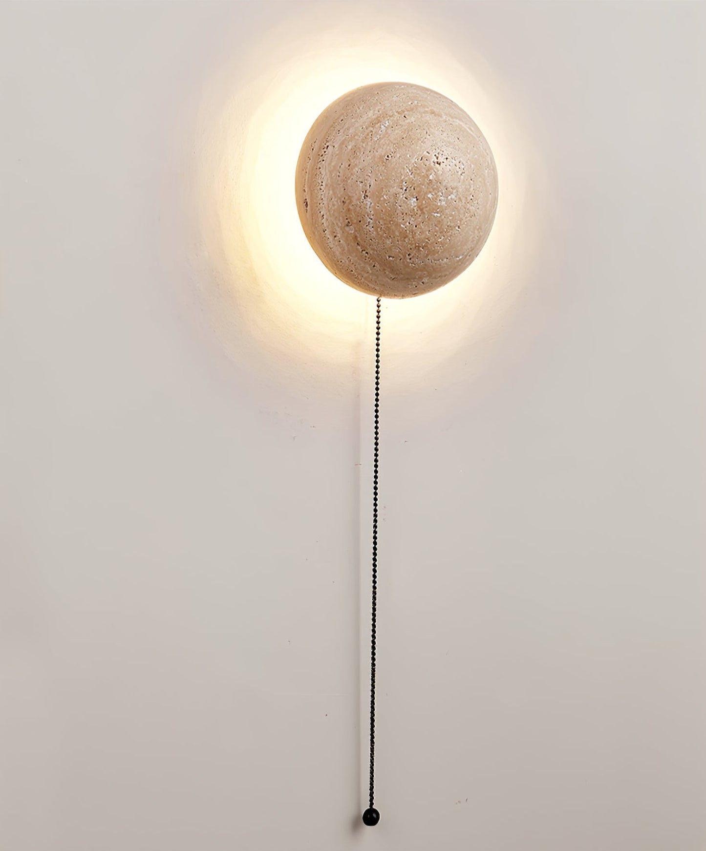 Luna Wall Light | Travertine | Yellow