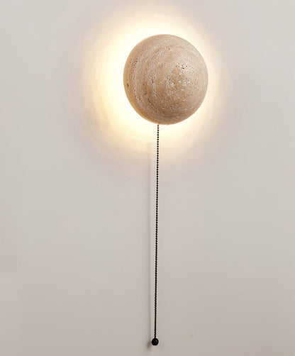 Luna Wall Light | Travertine | Yellow