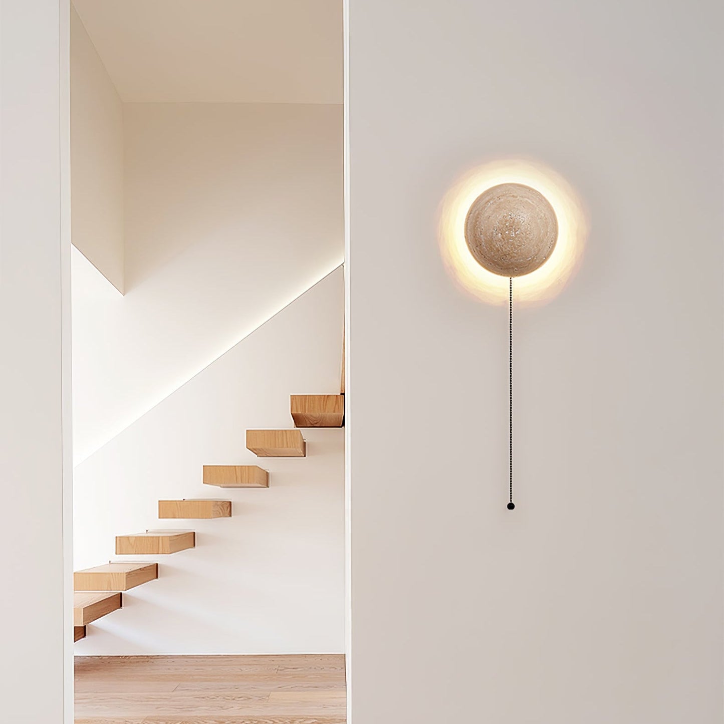 Luna Wall Light | Travertine | Yellow