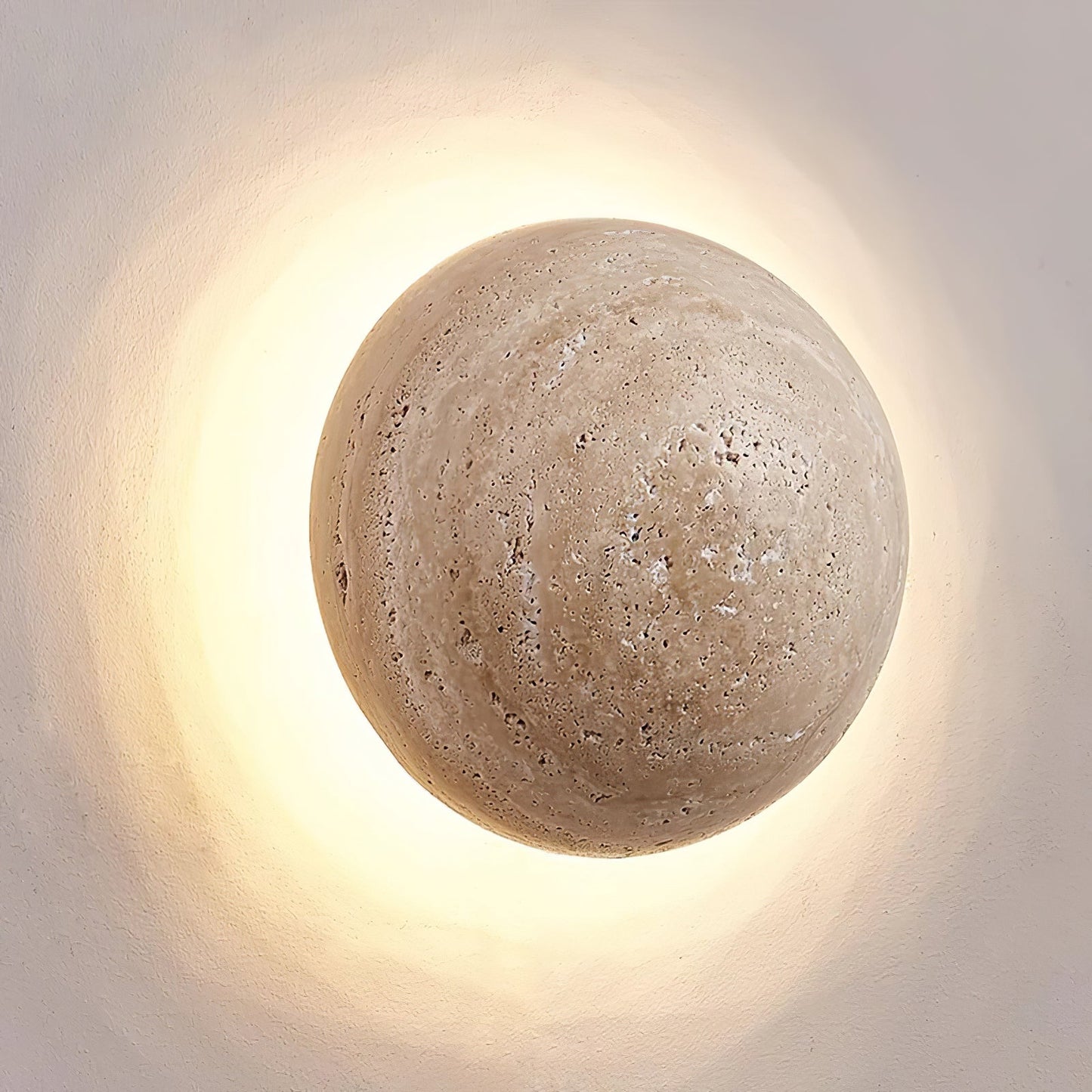 Luna Wall Light | Travertine | Yellow