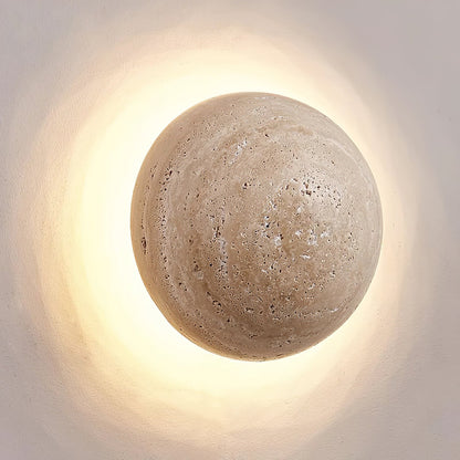 Luna Wall Light | Travertine | Yellow