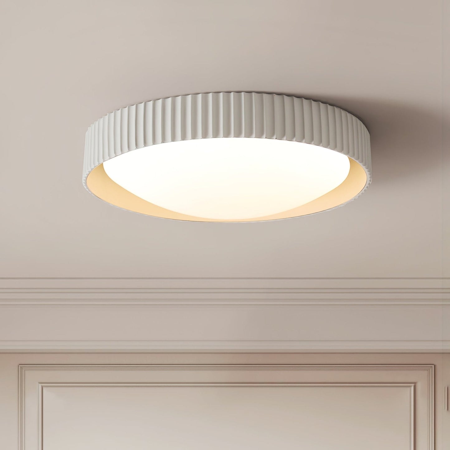Lunaire Ceiling Light | Acrylic Shade | White