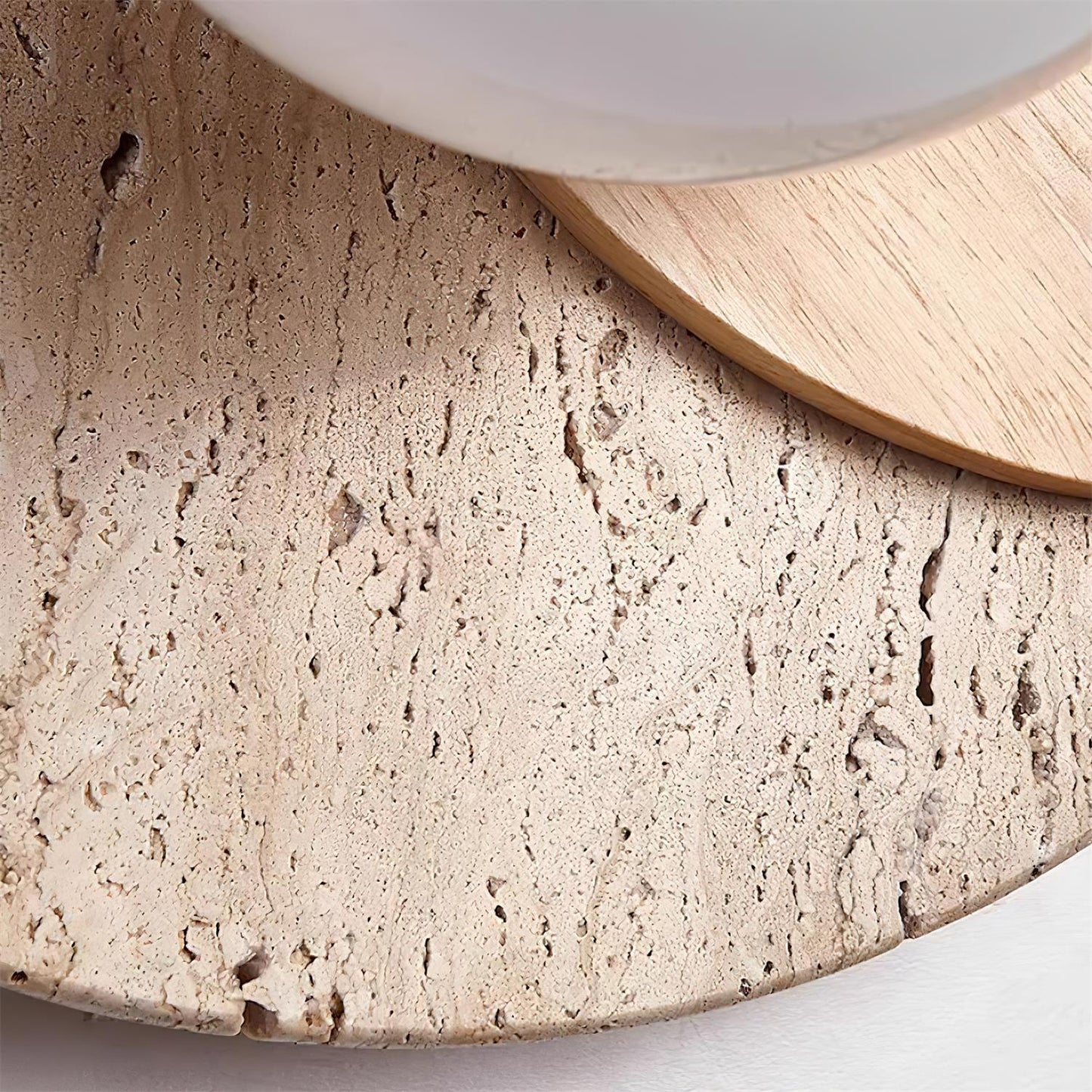 Lunar Eclipse Wall Lamp | Glass, Wood, Metal | White
