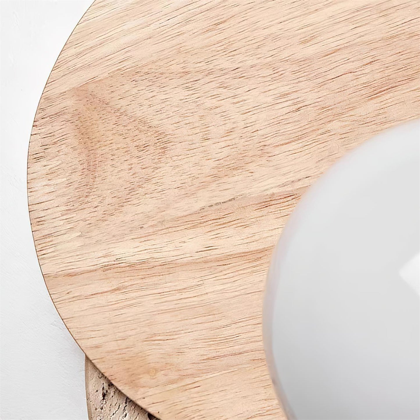 Lunar Eclipse Wall Lamp | Glass, Wood, Metal | White