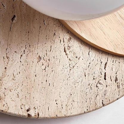 Lunar Eclipse Wall Lamp | Glass, Wood, Metal | White