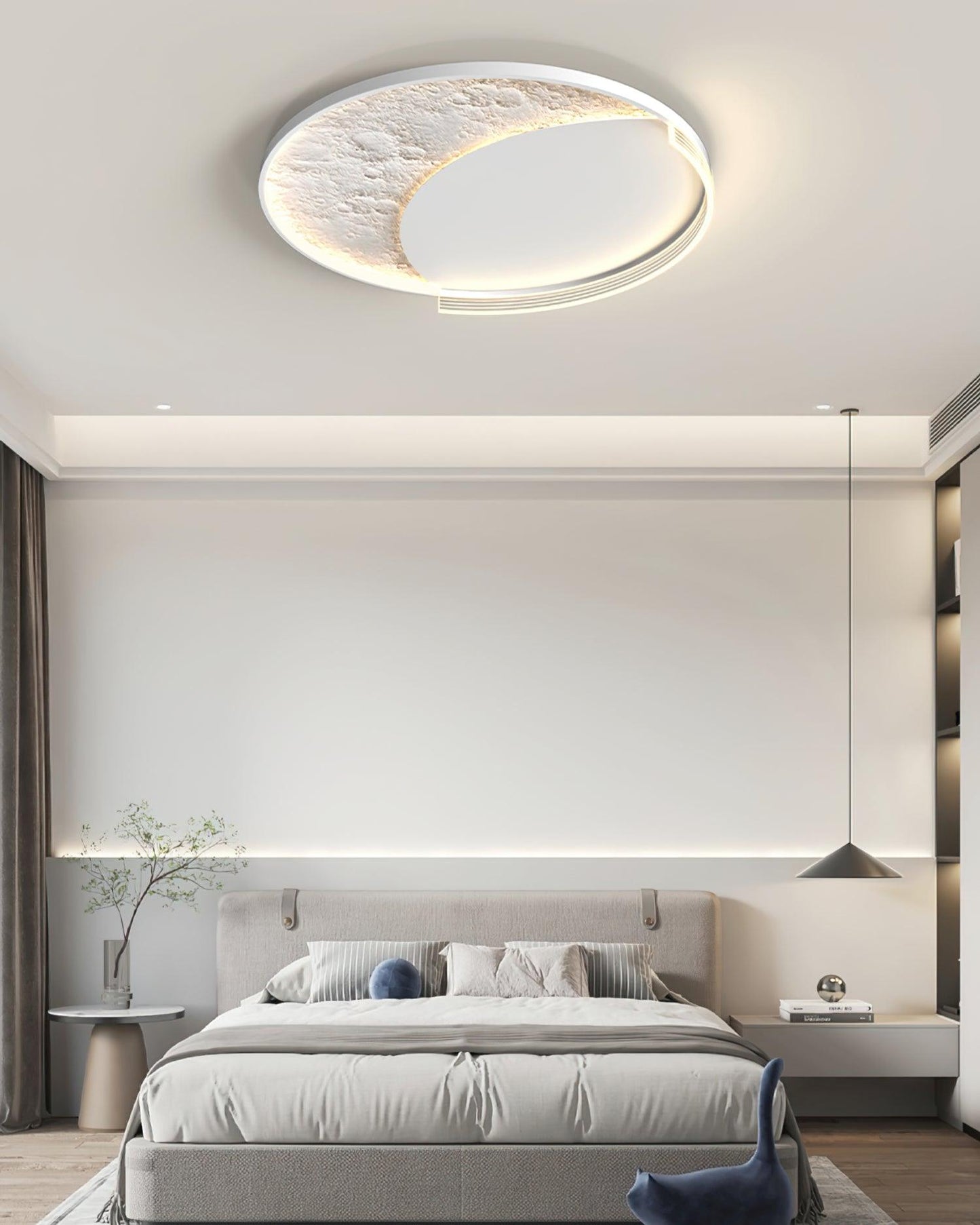 Lunar Led Ceiling Lamp | Aluminum Acrylic | White Black